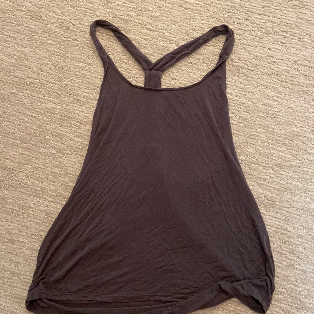 Grey low back tank top